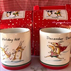 Holiday Reindeer Mugs Set
